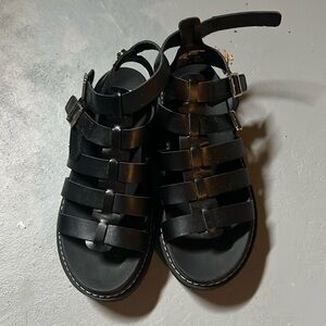 Size 7 man made leather sandals